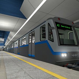 Состав 81-717.6 на станции Окская.